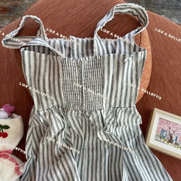 Reformation Tagliatelle Linen Dress - Harbor Stripe - Picture 6 of 11